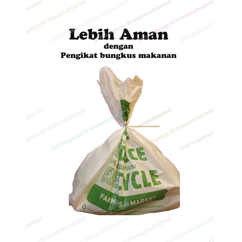 Pengikat Plastik Makanan Bungkus Makanan Food Gofood Grabfood Food Sealer Cable Ties Food Ties