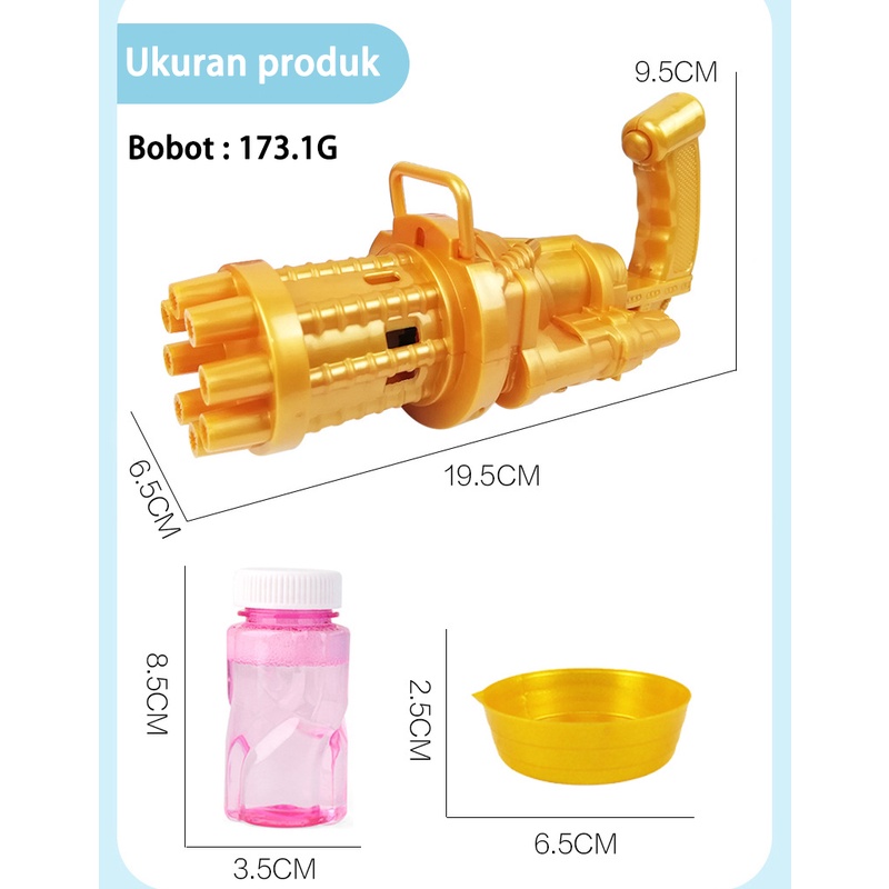 Bubble gun/Mainan gelembung/Pistol gelembung/Pistol Gelembung Gatling (B85)