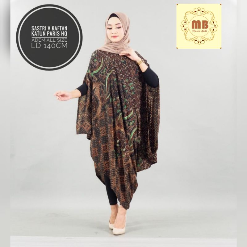 batik kaftan pernikahan / batik wanita pesta / batik cewek modern