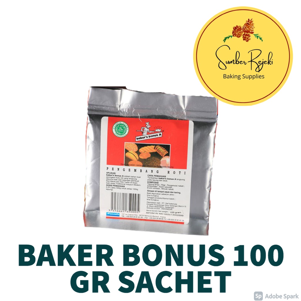 

Baker Bonus Bread Improver Pelembut Roti 100 Gr / 100gr