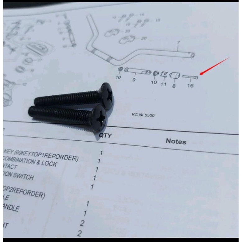 Baut bandul stang honda tiger lawas tiger lama supra original