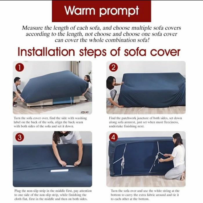 Cover Kursi Sofa Elastis Sarung Sofa Bed Kursi 1 2 3 Seater Dudukan 092