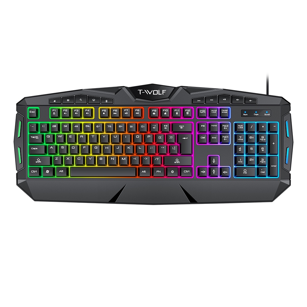 SKU-1284 KEYBOARD MOUSE GAMING TWOLF TF390 LED BACKLIGHT T-WOLF TF-390