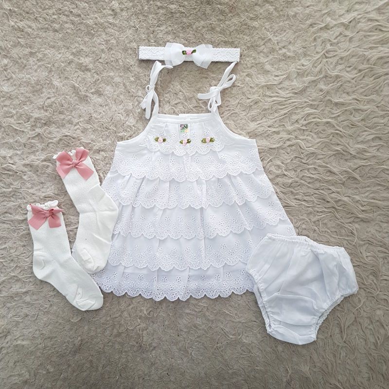 Baju Bayi tanktop lace dress set