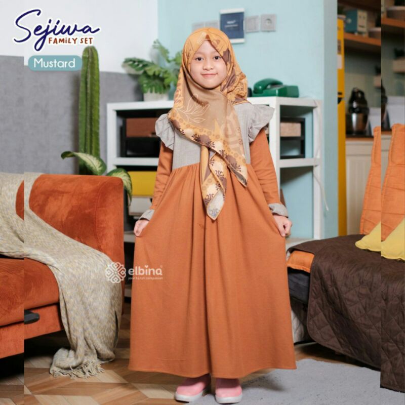 Gamis anak Sejiwa/sehati by elbina hijab,hanya gamis tanpa khimar