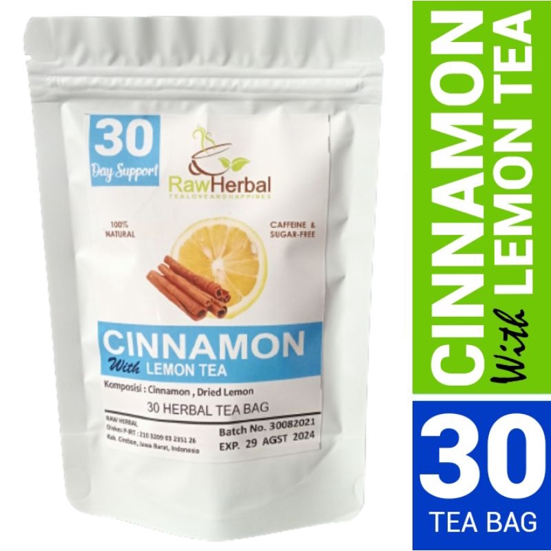 Cinnamon Lemon Tea : Cinnamon &amp; Dried Lemon Fruit - 30 Tea Bag