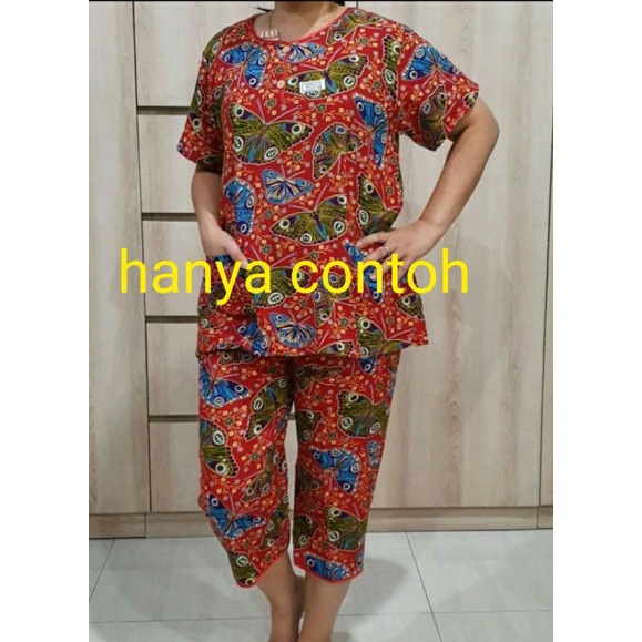 Setelan Celana 3/4 merk Kencana Ungu Label Merah