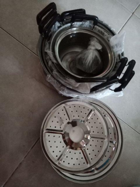 Panci 1 Set 5 Pcs Kingko / Homelux America High Pots + Steamer Stainless Steel