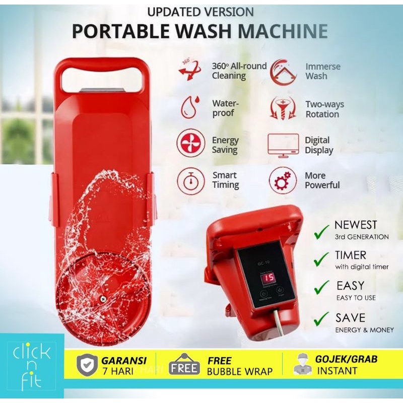 REWASH &amp; RECLEAN MESIN CUCI PORTABEL( GENERASI KE 3)