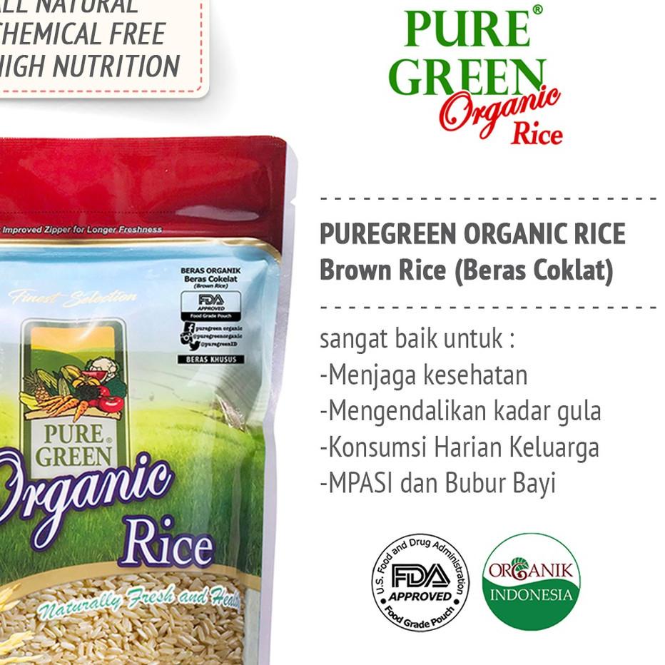 

Trendy Puregreen Organic Rice Beras Organik Beras Coklat Brown Rice Family Pack - 4,5 kg .