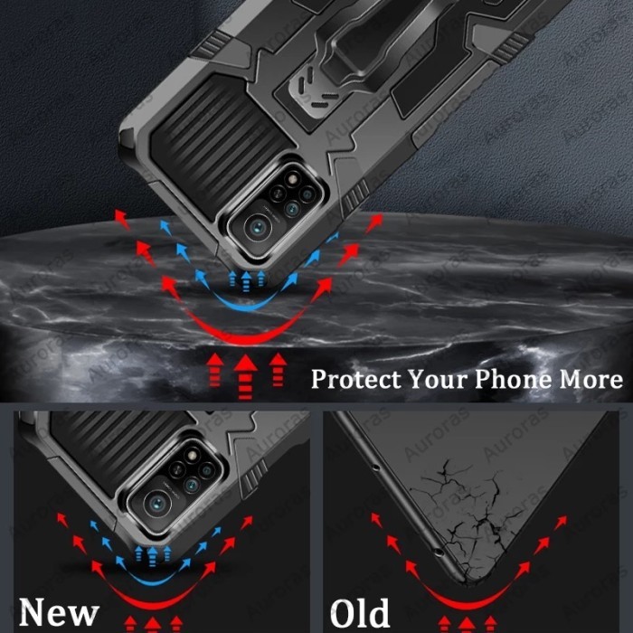 Case Xiaomi Mi 10T Pro HardCase Amor KickStand Casing Outdoor