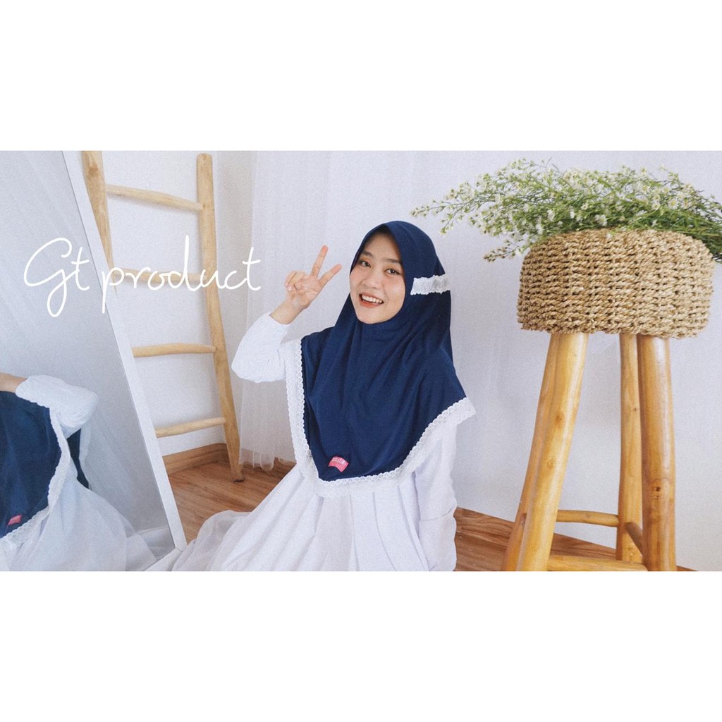 HIJAB INSTAN JERSEY SERUT RENDA PET BORDIR ORI ASIDQI BY DEFA