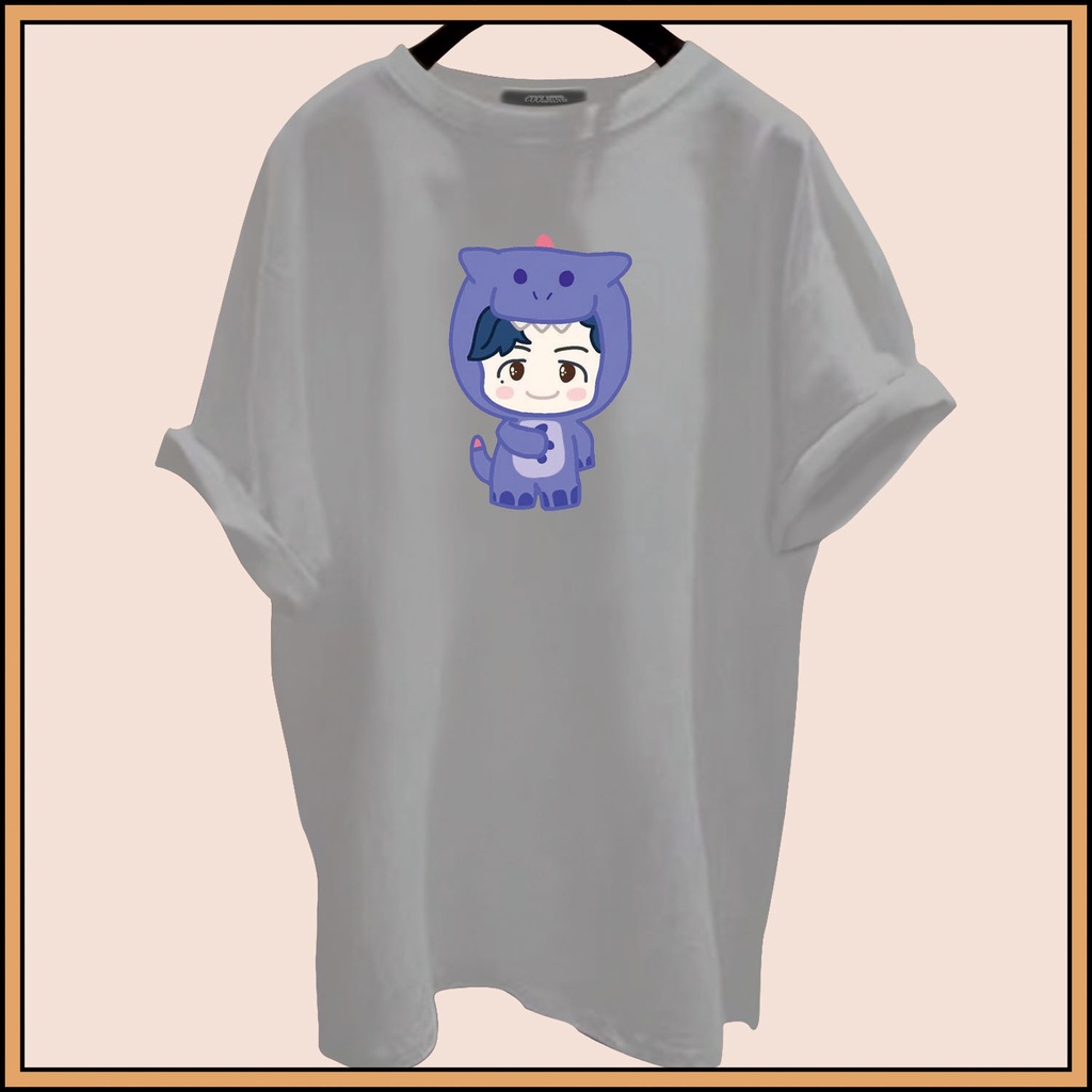 CALVIERO SHOP - BAJU KAOS ATASAN WANITA PURPLE DINO PRINT