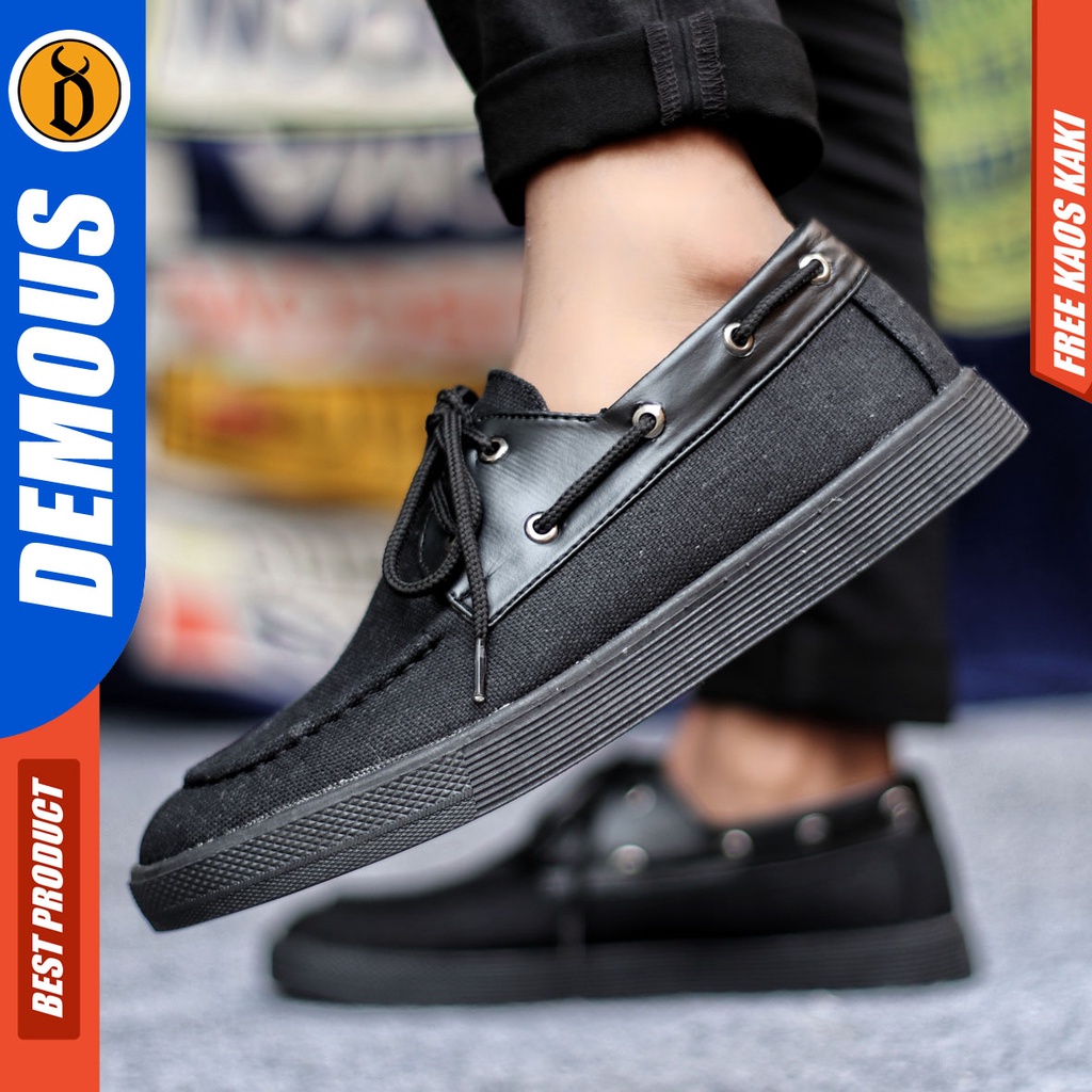 Sepatu Casual Pria Loafers Sepatu Hitam Coklat DEMOUS ZAPATO