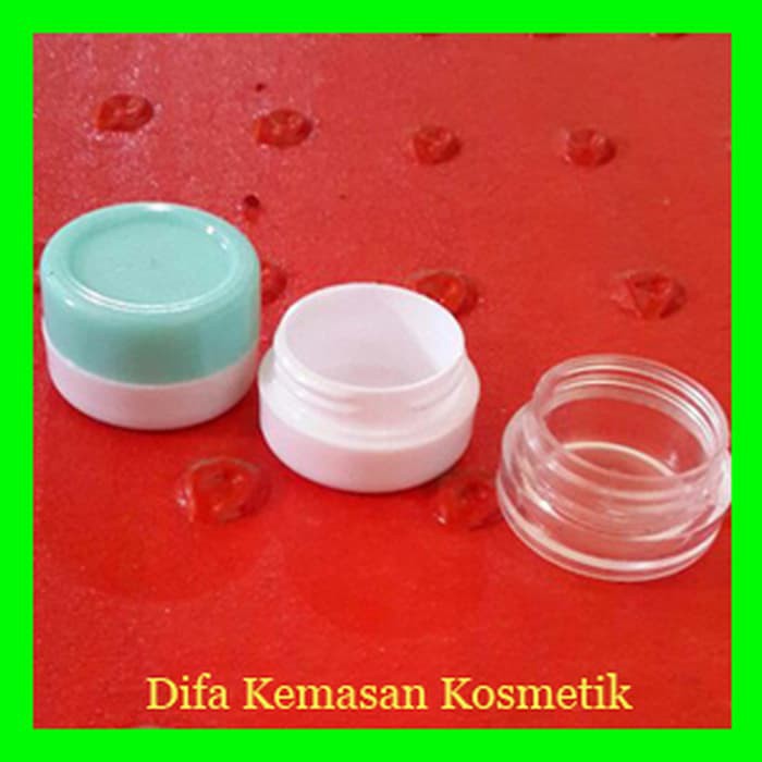 Pot Kosmetik 5 Gr Putih Hijau Tosca | Pot Krim