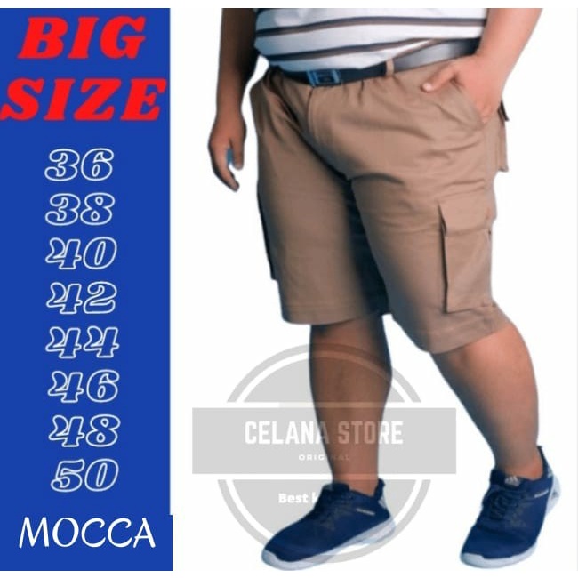 CELANA_STORE/CELANA BIG SIZE 36 38 40 42 44 46 48 50/celana cargo big size/celana pendek cargo jumbo/celana PDL big size/celana gunung ukuran besar