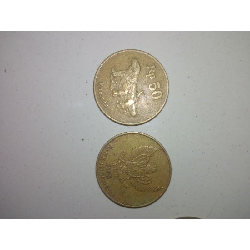 uang logam 50 rupiah tahun 1993-1998