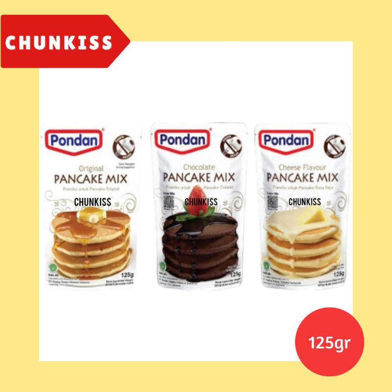 PONDAN PANCAKE MIX - 125 GR - ORIGINAL/COKLAT/KEJU