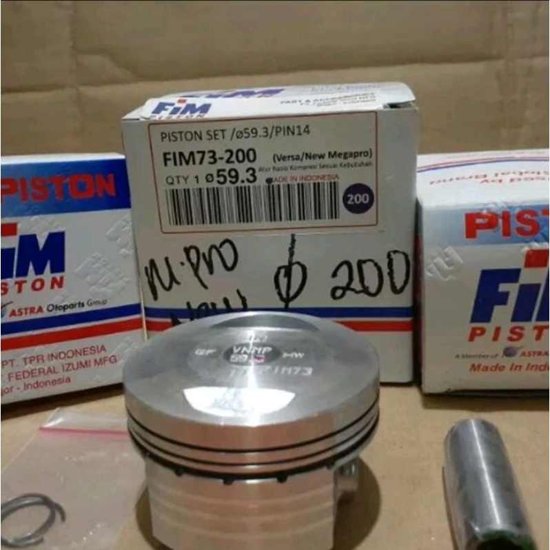 Piston seher kit megapro new oversize 200 fim