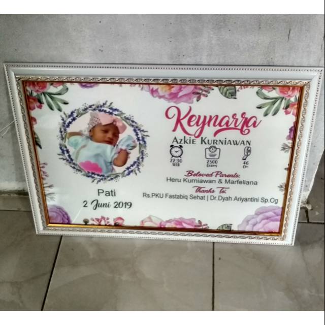 Papan Nama Bayi Flower Shopee Indonesia