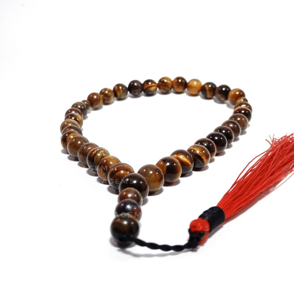 TASBIH BATU TIGER EYE DIM 10 33 BUTIR