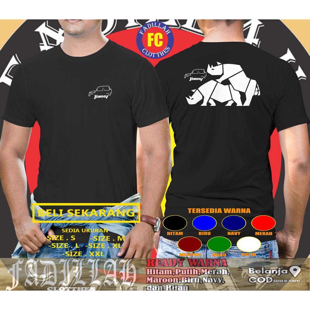 Kaos Mobil Suzuki Jimny Logo Badak Baju Otomotif