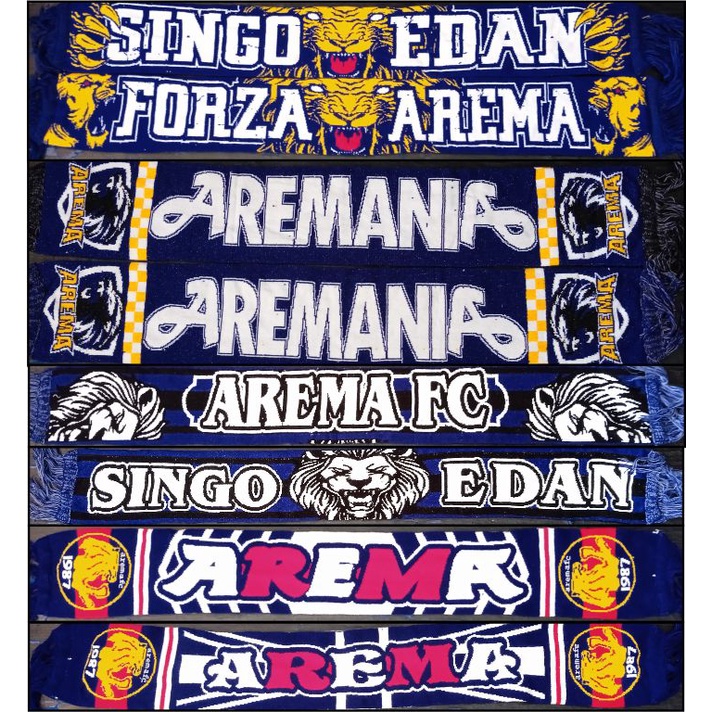 Syal scarf Arema fc suporter aremania 14 get lokal bahan tebal halus