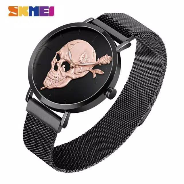 Jam Skmei 9173 skull original bergaransi free paper box