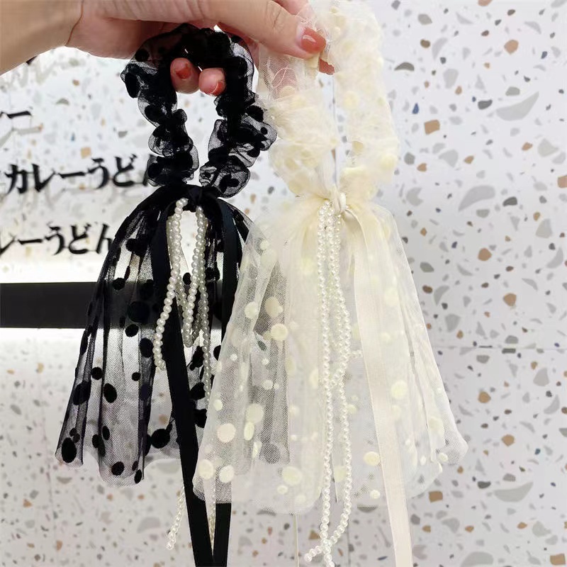 Ikat Rambut Mutiara Renda Kekinian Korean Aksesoris Fashion Import