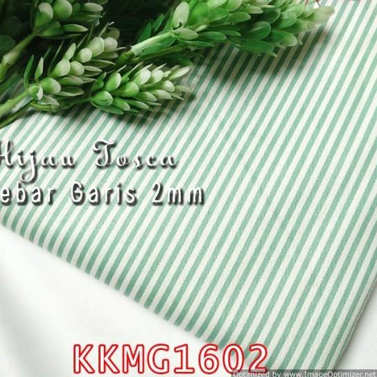 ← Uk 50 X 150cm Kkmg1602 Kain Katun Jepang Motif Garis 2mm Hijau Tosca ➸