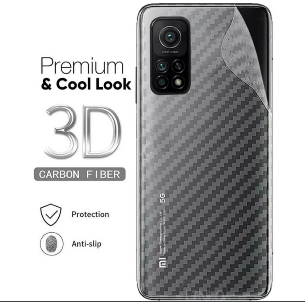 carbon fiber screen guard antigores BELAKANG XIAOMI Mi 10T Pro Mi 10T