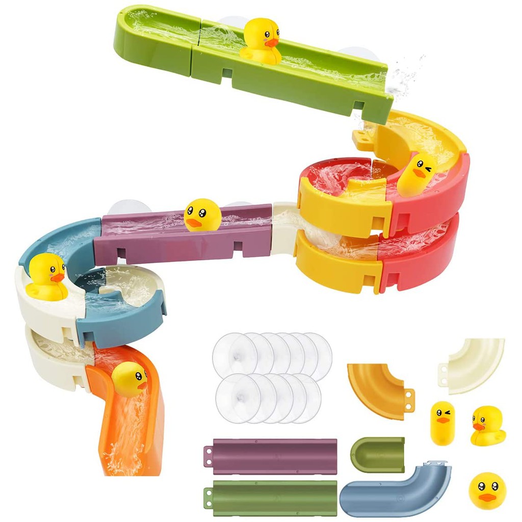 Mainan mandi bebek Joy Wheel Bath Toy - Duck Wheel Sliding  Paradise Bath Toy