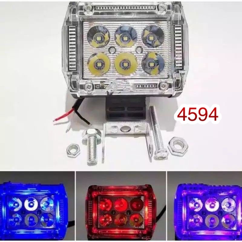 lampu tembak CWL Cree work light 6 mata LED waterproof