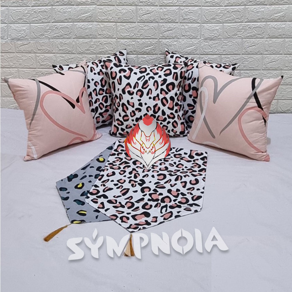 [NEW ARRIVAL] Paket Sarung Bantal Sofa + Taplak Meja/Sarung Bantal Sofa/Table Runner