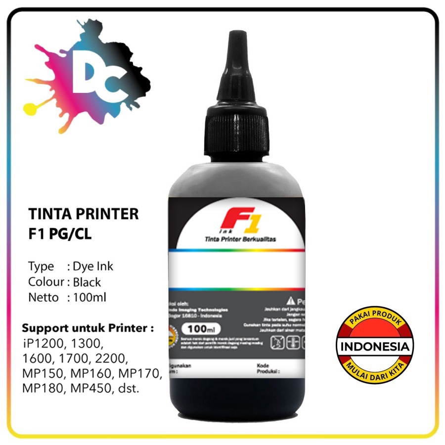 Tinta Refill Canon F1 100ml Tinta Isi Ulang Botol Infus