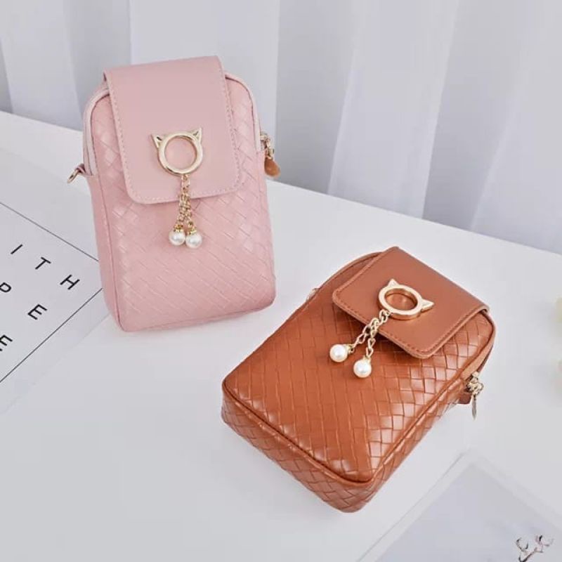 tas selempang wanita tas handphone fashion korea import real pict