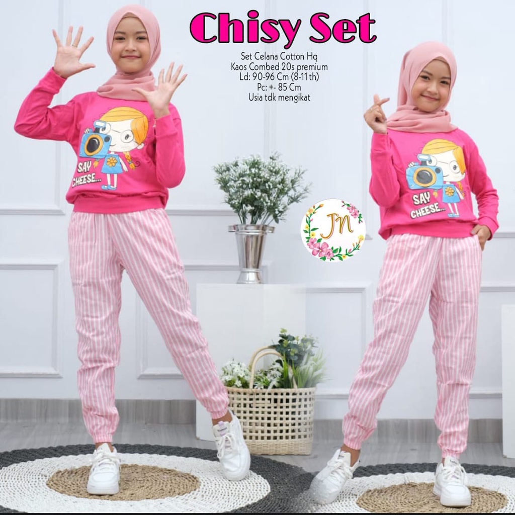 Setelan Anak Perempuan Kaos Anak Cewek Remaja Tanggung