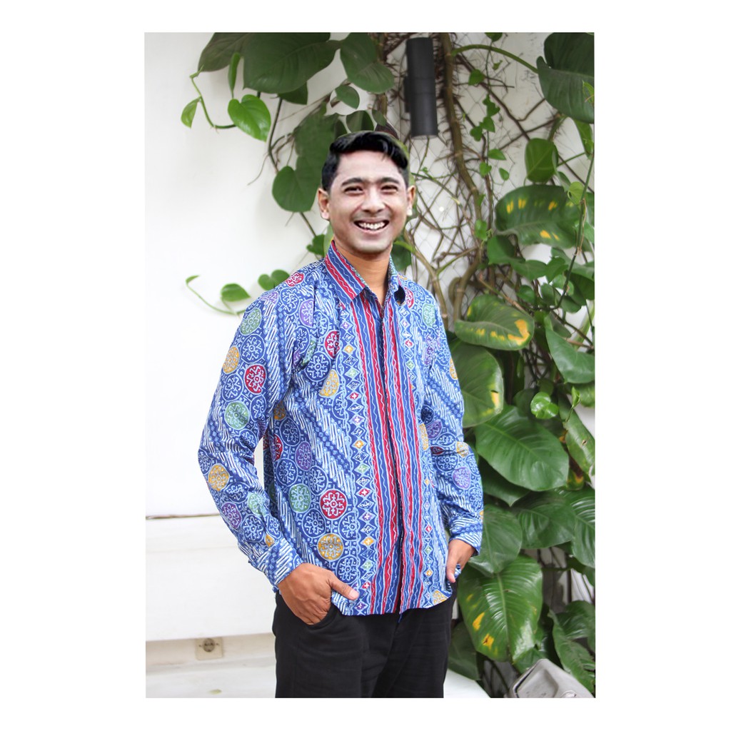 kemeja batik cap jlamprang khas pekalongan