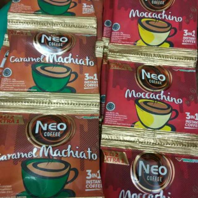 

Neo Coffe Rasa Moccachino dan machiato 6+3