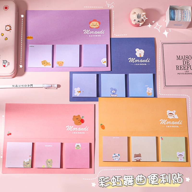 

Sticky Notes Morandi 3 Shades Colour in 1 pack