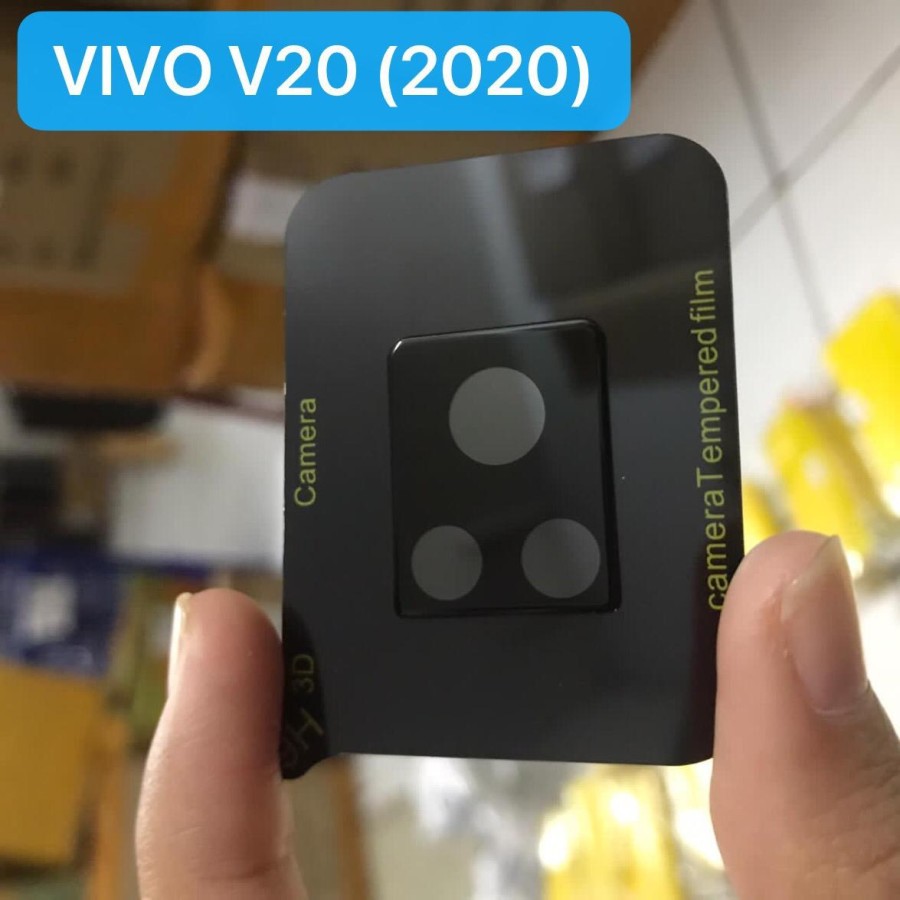 VIVO V20 Premium Frame Hitam Kamera 3D Round Edge Camera