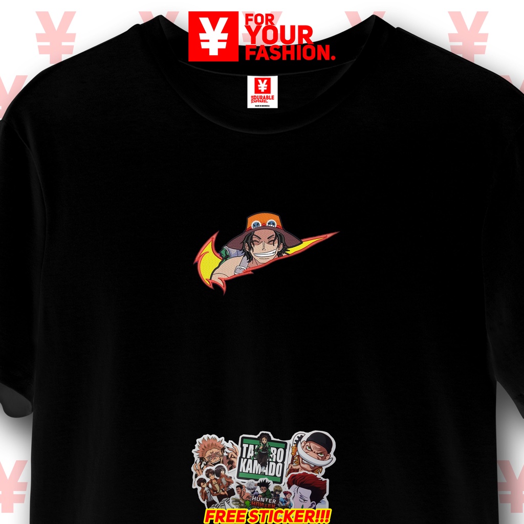 FYF T-SHIRT AS #3 - LUFFY III X NIKE EMBROIDERY KAOS BORDIR