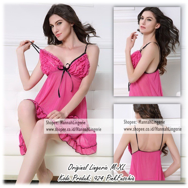 Transparan Lingerie M L XL Baju Tidur Transparan Premium Seksi Cantik Lingerie Wanita Baju Tidur 924