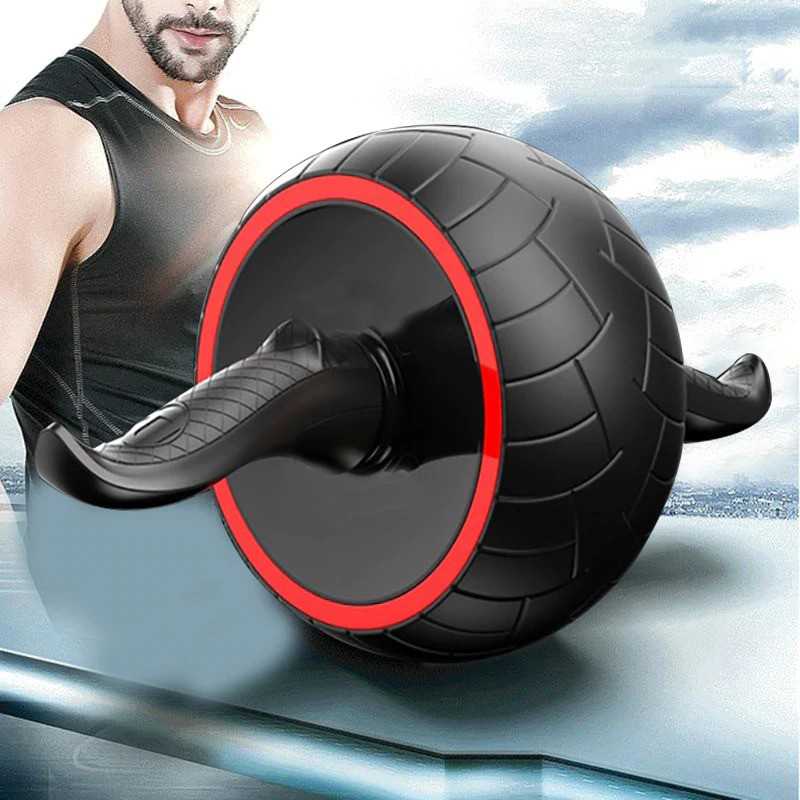 (MAINANKYU) Alat Fitness Roller Abs Abdominal Wheel Exercise - Black/Red