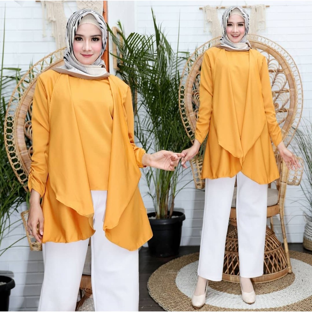 SAVAHHIJAB-TUNIK LARETTA/TUNIK WANITA MUSLIMAH/TUNIK WANITA TRENDY