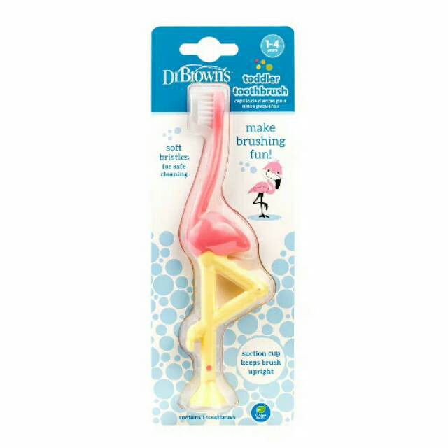 Dr Brown's Toddler Toothbrush Flamingo 1-4years - HG058