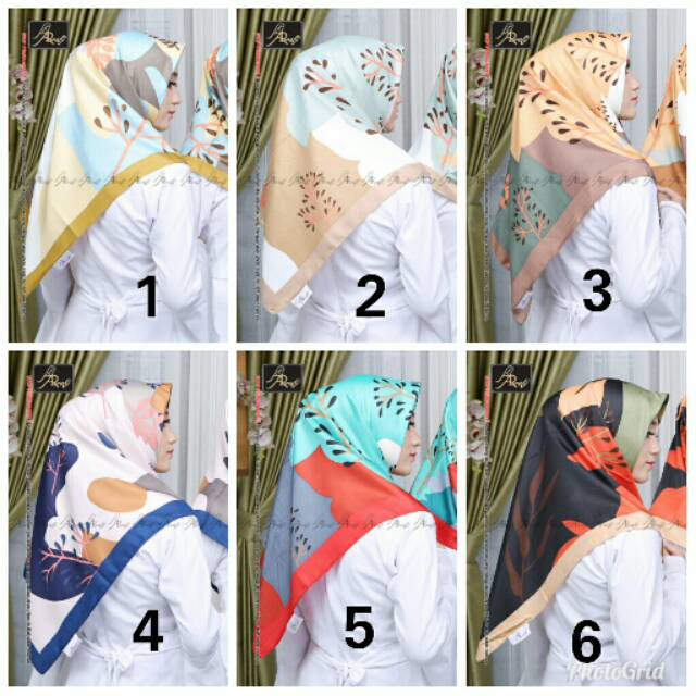 Hijab Ar Rafi AR 165 SATIN SILK MOTIF 2