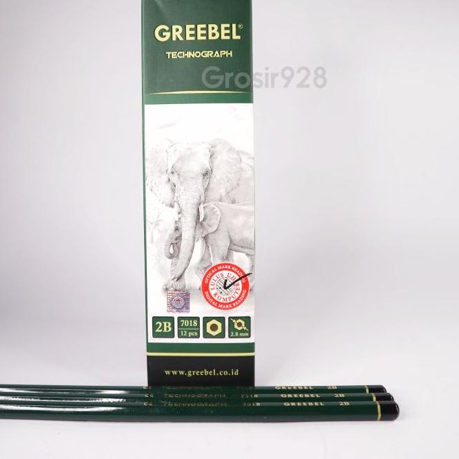 

B0D❆ (Per 12) Pencil / Pensil Greebel Technograph 2B Barang Laris