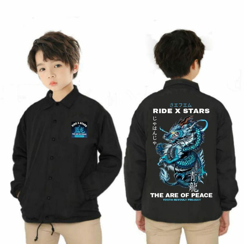 jaket coach anak naga biru naga merah 5/10 tahun parasut1 ORI premium pria wanita /jaket distro ORI 