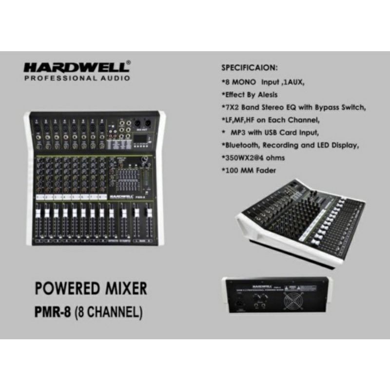 Power Mixer Audio Hardwell PMR 8